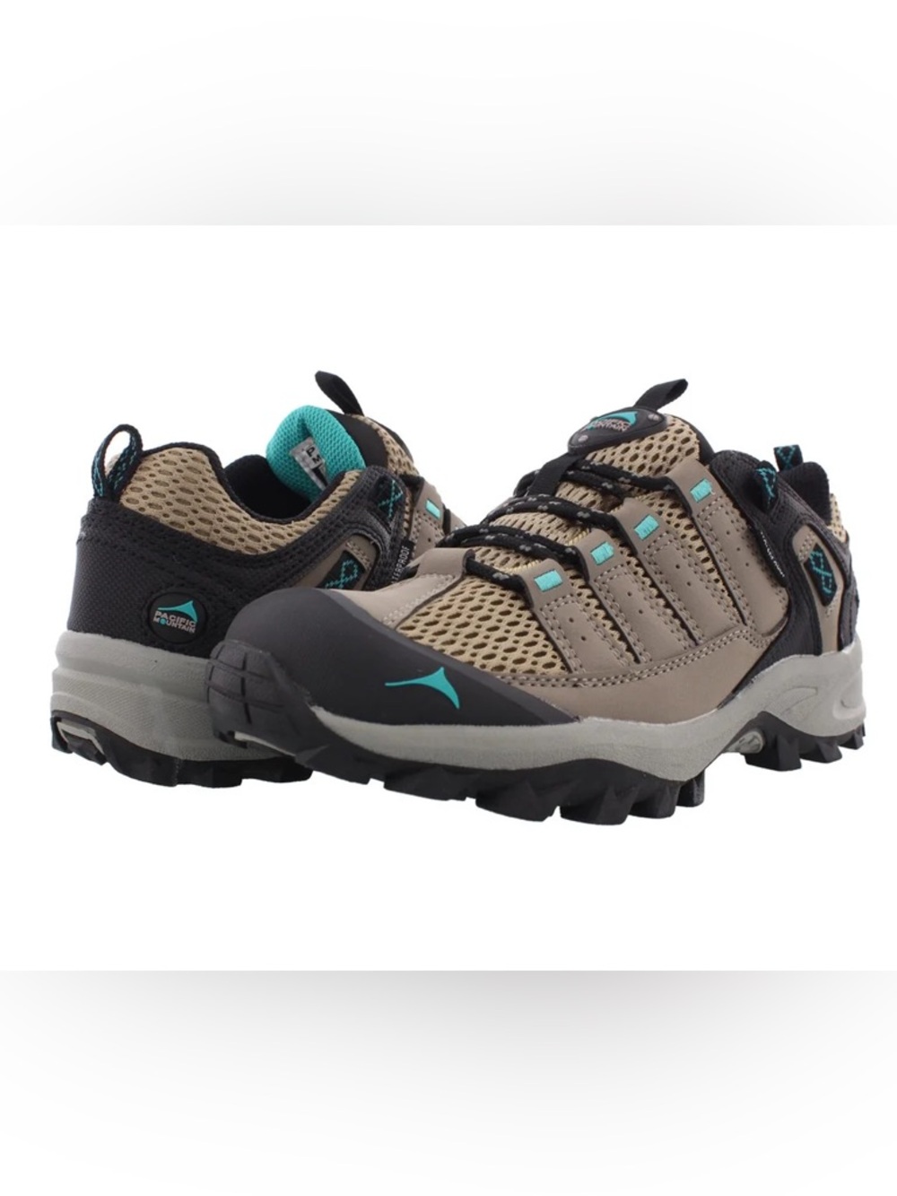 Pacific Mountain Women's Coosa Low (Taupe/Green) Hiking Sneakers Size 6 NEW